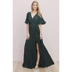 WToo Bridesmaids by Watters Geneva Green Dress pleated
Wedding formal evening